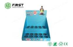 China Customized Offest 4C Printing PDQ Paper Table Top Cardboard Counter Display With Holes supplier
