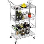 Removable Tray 4 Tier Security Wire Rolling Cart For Restaurant Food Service for sale