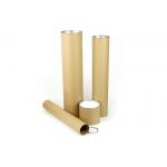 Kraft Paper Poster Tube Packaging , Strech Iron Cap Cylinder Boxes for sale