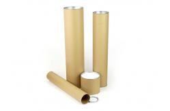 China Movable Metal Cap Paper Composite Cans Without Label Map Packaging Tubes supplier