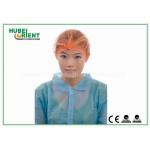 Orange Soft Non-woven Disposable Medical Use Caps With Double Elastic For Hospital for sale