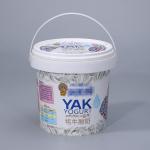 IML Round PP Plastic Ice Cream Bucket with Lid and Handle 100% Material Round Shape for sale