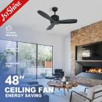 Power Saving Decorative ROHS Ceiling Lamp With Fan 3 Solid Wood Blades for sale