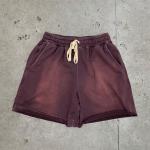 Solid Color Mens French Terry Shorts  Acid Washed Streetwear Outfits Shorts for sale