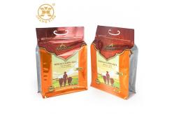 China 1KG 2 KG Box Bottom Zipper Pouch Resealable Rice Packing With Zipper supplier