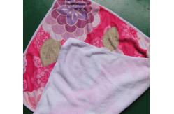 China Weft knitted flower printed 30*60 microfiber cleaning cloth , microfiber home usaging towel supplier