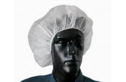 China Electronics V102 Disposable Non-Woven PP Round Bouffant Caps with Elastic Rubber supplier