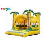 Jungle Animal Theme Yellow Inflatable Bouncy Castle With Digital Printing for sale
