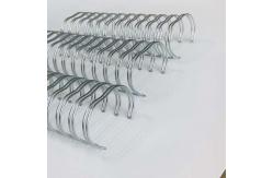 China 2:1 Pitch ID 44mm Metal Twin Loop Binding Wire For Notebook supplier