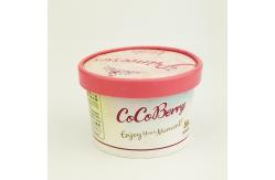 China Disposable Ice Cream Paper Cup With Lid Leakproof Custom Bowls 3oz 85ml supplier