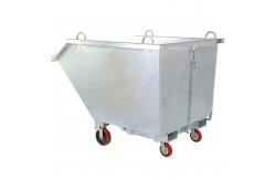 China Self Dumping 1500kg Tipping Bins Forklift Attachment Self Tipping Dumpster supplier