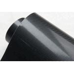 Gloss 4D Black Carbon Fiber Vinyl Wrap Film Air Release Slidable for sale