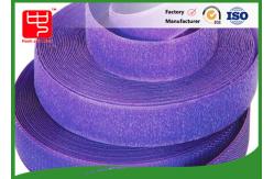 China Purple Strong Hook And Loop Adhesive Tape Roll For Garments supplier