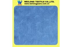 China 4.2oz Feather Printed Indigo Thin Lightweight Cotton Denim Fabric For Summer supplier