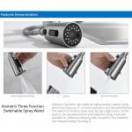 CUPC 18/10 Stainless Steel Kitchen Water Faucets With Extendable Hose for sale