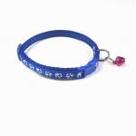 PP Small Dog Adjustable Collar Printed Foot Print With Bell Patch