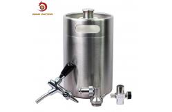 China Home Brew 5L Single Wall Pressurized Growler Tap System supplier
