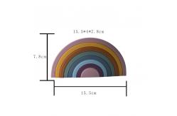 China Educational Infant Stacking Toy BPA Free Rainbow Silicone Stacker Food Grade supplier