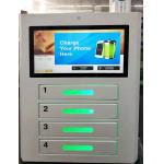Wall Mount Multi Device Charging Locker Smart Cell Phone Free Charging Station