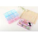 Clear Plastic Storage Boxes With Adjustable Compartments 6 Lid for sale