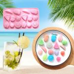 Odorless Silicone Ice Molds 16 Cavities Harmless Fruit Shaped for sale