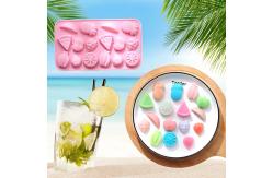 China Odorless Silicone Ice Molds 16 Cavities Harmless Fruit Shaped supplier