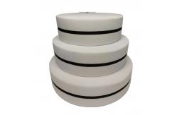 China 40mm Polyester Elastic Webbing Knitted Nylon Elastic Tape White And Black supplier