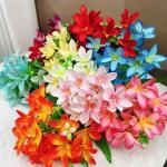 Manufacturers Direct Selling Artificial Lily Flower Bouquet Hot Sale Home Decoration Wedding Celebration Fake Flower Bouquet for sale