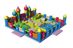 China Customized Waterproof 1000D Tarpaulin Inflatable Theme Park supplier