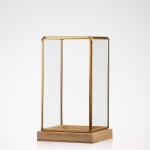 Rectangle Glass Homeware Decorative Succulent Plants Glass Terrarium With Wooden Base for sale