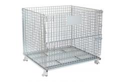 China Powder Coated Wire Mesh Container  With Reinforced Under Structure supplier