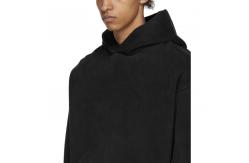 China Custom Non Drawstring Blank Oversized Sweatshirts Black Cropped Hoodies supplier