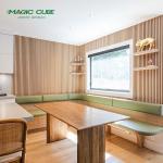 Polyester Thickness 9mm/12mm Wood Slat Acoustic Panels for Interior Applications for sale