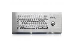 China IP65 Rugged Industrial Metal Keyboard Wall Mount Kiosk Keyboard With Trackball supplier