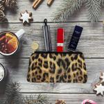 Multifunctional Leopard PVC Cosmetic Organizer Bag for sale