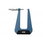 High Precision Deep Throat Micrometer with Ratchet Stop and Carbide Measuring Face