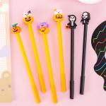Halloween Plastic Gel Ink Pen Pumpkin Skeleton Student Gift Neutral Pen for sale