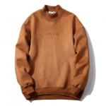 100% cotton Graphic Print Suede Plain Crew Neck Sweatshirt for sale