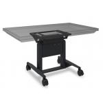 100kg Loading TV Mobile Cart With Motorized Height Adjustment 90 Degree Tilt