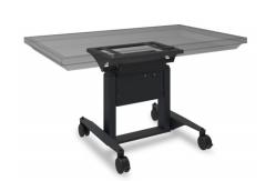 China 100kg Loading TV Mobile Cart With Motorized Height Adjustment 90 Degree Tilt supplier