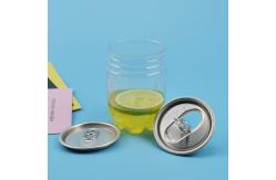China 250ml Empty Disposable Plastic Beverage Cans With Aluminum Lid supplier