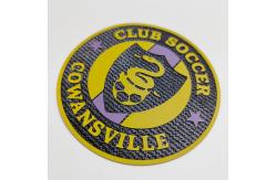 China Custom Heat Press Appliques 3D Silicone Embroidered Logo Patches supplier