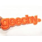 Garment Felt 3D Embroidered Letter Patch Commercial Brand Name for sale