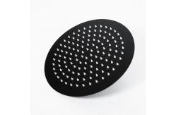 China Ultra Thin Round Rainfall SS Shower Head Matte Black Polished supplier