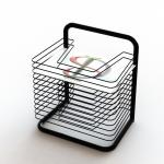 Multi Tiered Painting Papers Wire Counter Display Stands Rack In Classroom for sale