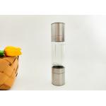 Double 2 In 1 Spice Grinder Salt And Pepper Shaker Household Stainless Steel Manual Salt Pepper Grinder for sale