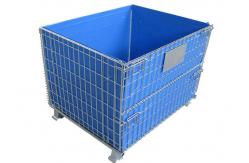 China Q235 Steel Mesh Collapsible Pallet Cage Containers For Warehouse supplier