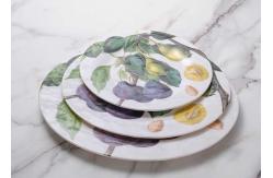 China FDA Certificate European Style Flat Colorful Melamine Plates supplier