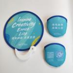 Collapsible Twist Folding Fan Flip-Out Folding Self Twist Hand Fan With Plastic Handle Giveaway for sale