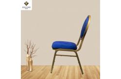 China Hall Round Fabric Back Iron Stackable Banquet Chairs For Weddings And Events supplier